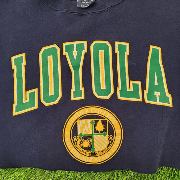 Vintage 90s Loyola College Sweatshirt Womens Large 21x15 Cropped USA - Picture 16 of 16